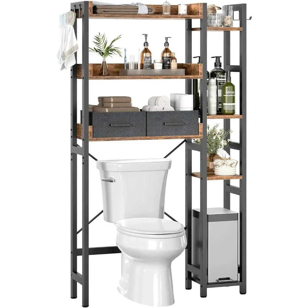Over The Toilet Storage w/Basket,Bathroom & Laundry Organizer, Freestanding Above Toilet Shelf with Adjustable Feet,for Restroom
Over The Toilet Storage w/Basket,Bathroom & Laundry Organizer, Freestanding Above Toilet Shelf with Adjustable Feet,for Restroom