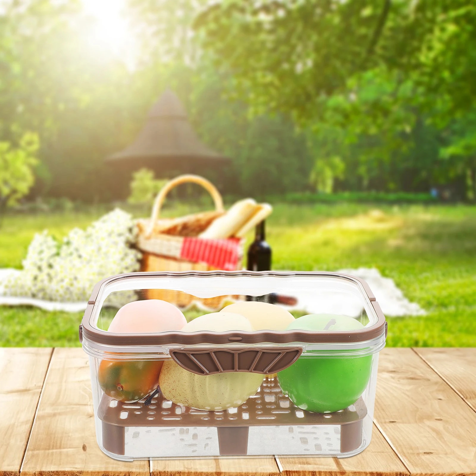 1pc Outdoor Freshkeeping High Efficiency Seal Multilayer Separation Portable Handle Weather Resistant Easy Clean Snack Plastic
1pc Outdoor Freshkeeping High Efficiency Seal Multilayer Separation Portable Handle Weather Resistant Easy Clean Snack Plastic