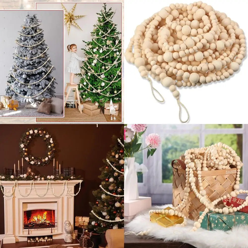 Rustic Wooden Bead Garland, 32.8 Ft Christmas Tree Decor, Farmhouse Style Holiday Accent
Rustic Wooden Bead Garland, 32.8 Ft Christmas Tree Decor, Farmhouse Style Holiday Accent