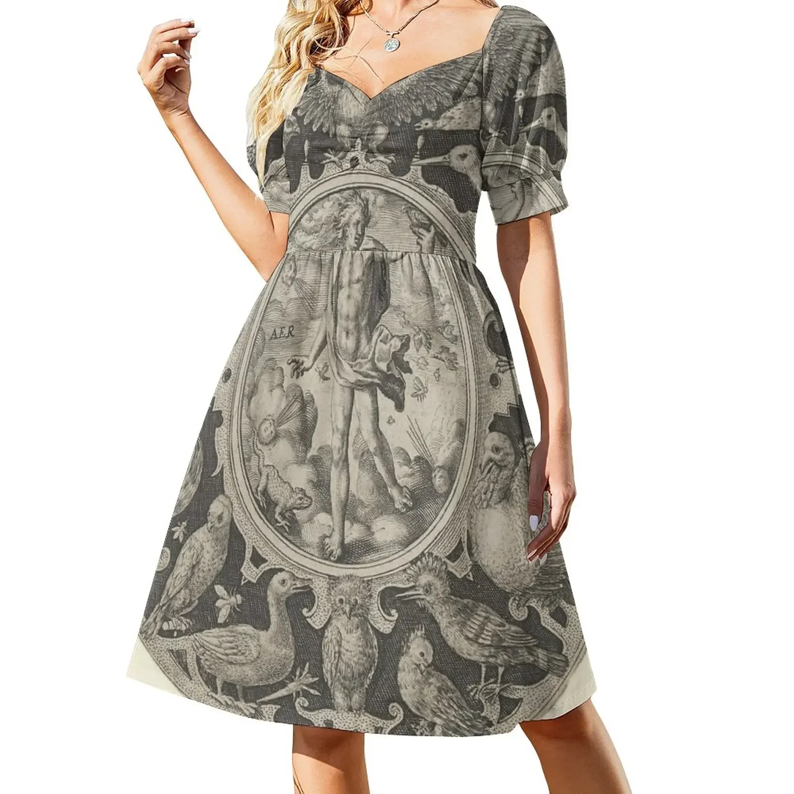 Aer - decorative border with birds Short-Sleeved Dress Bride dresses chic and elegant woman dress
Aer - decorative border with birds Short-Sleeved Dress Bride dresses chic and elegant woman dress