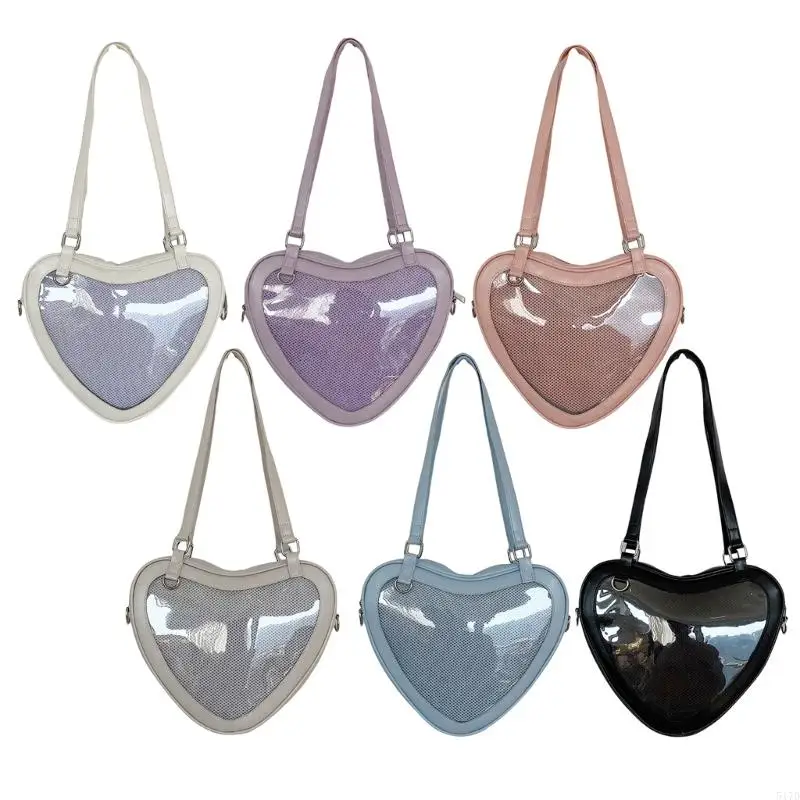 Women Heart Shaped Shoulder Bag Crossbody Messenger Bag Shopping Bag Lovely Bag for Anime Pins Display
Women Heart Shaped Shoulder Bag Crossbody Messenger Bag Shopping Bag Lovely Bag for Anime Pins Display