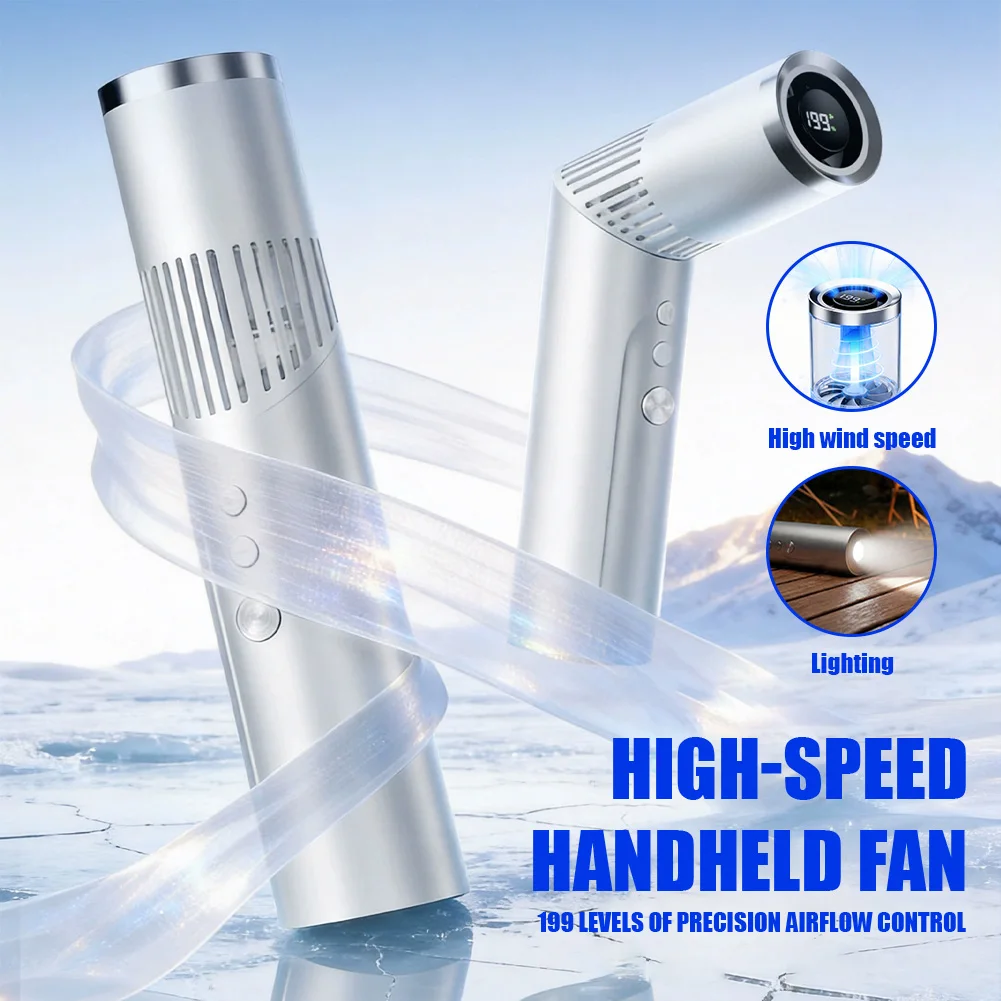 Mini Handheld Fan 20000 RPM Brushless Motor 100High Speeds Speed Fan Digital Display With Lighting For Travel Outdoor Camping
Mini Handheld Fan 20000 RPM Brushless Motor 100High Speeds Speed Fan Digital Display With Lighting For Travel Outdoor Camping