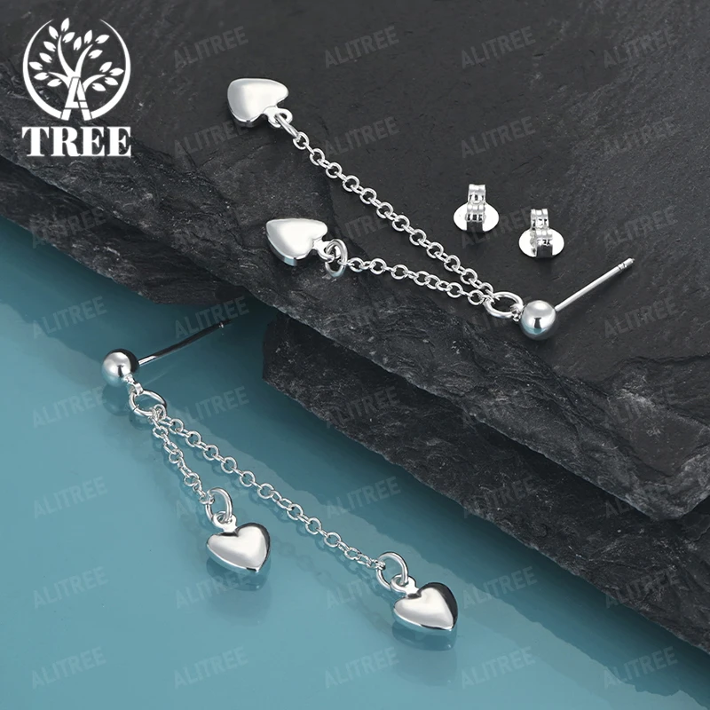 925 Sterling Silver Solid Heart Sweet Drop Earrings Women Wedding Accessories Fashion Charm Jewelry Valentine's Day Party Gift
925 Sterling Silver Solid Heart Sweet Drop Earrings Women Wedding Accessories Fashion Charm Jewelry Valentine's Day Party Gift
