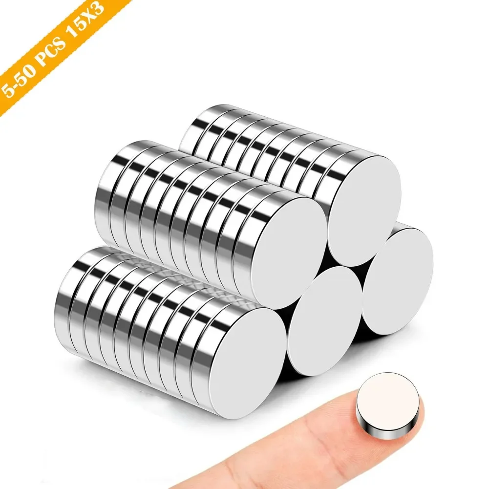 5-50 Pcs Super Powerful Neodymium Magnet N35 15x3mm Strong Permanent Magnetic Imanes Small Disc NdFeB Strong 15X3 Round Magnets
5-50 Pcs Super Powerful Neodymium Magnet N35 15x3mm Strong Permanent Magnetic Imanes Small Disc NdFeB Strong 15X3 Round Magnets