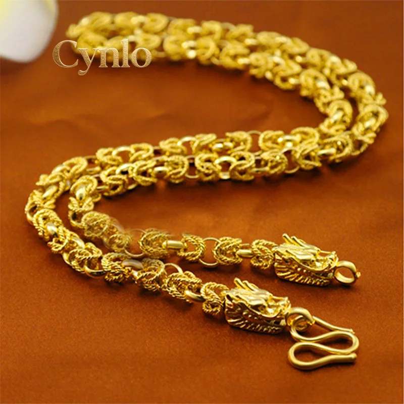 Cynlo Jewelry Dragon Head Spring Necklace Men 24K Gold AU999 - Classic dragon + spring, rich 24K luster, reliable AU999, enhance
Cynlo Jewelry Dragon Head Spring Necklace Men 24K Gold AU999 - Classic dragon + spring, rich 24K luster, reliable AU999, enhance