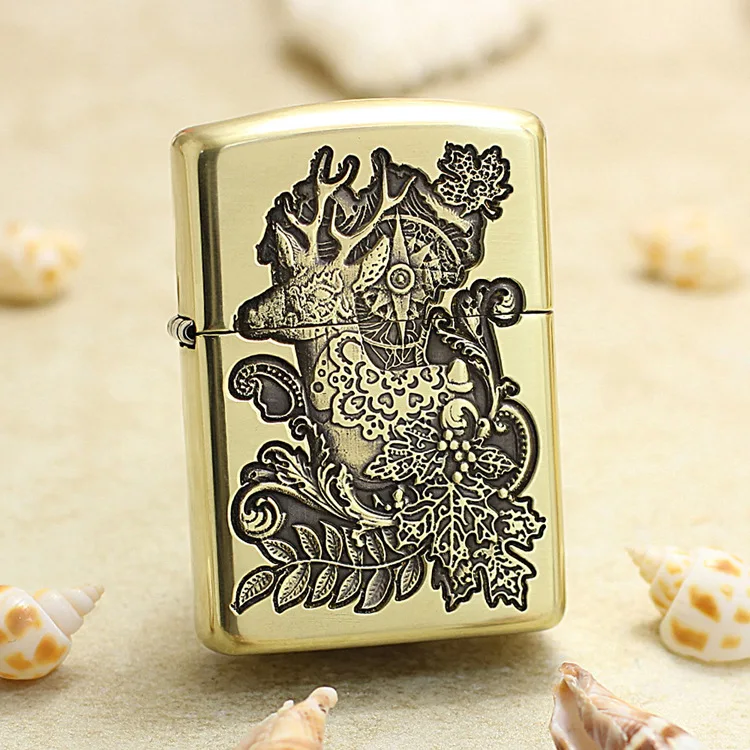 Genuine Zippo Armored mechanical deer oil lighter copper windproof cigarette Kerosene lighters Gift anti-counterfeiting code
Genuine Zippo Armored mechanical deer oil lighter copper windproof cigarette Kerosene lighters Gift anti-counterfeiting code