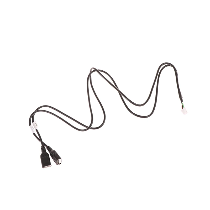 1pc For Android Radio Navigation Multimedia Car Player 6 Pin Dual USB Interface Cable Adapter Wire Harness Plug Connector