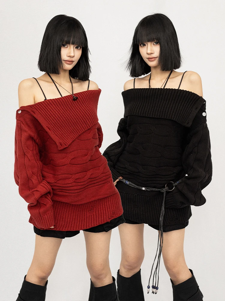 Женский свитер OCTTFLAB American Sle Spicy Girl с одним открытым плечом, диагональным вырезом и отложным воротником, осенне-зимняя новинка...
Женский свитер OCTTFLAB American Sle Spicy Girl с одним открытым плечом, диагональным вырезом и отложным воротником, осенне-зимняя новинка...