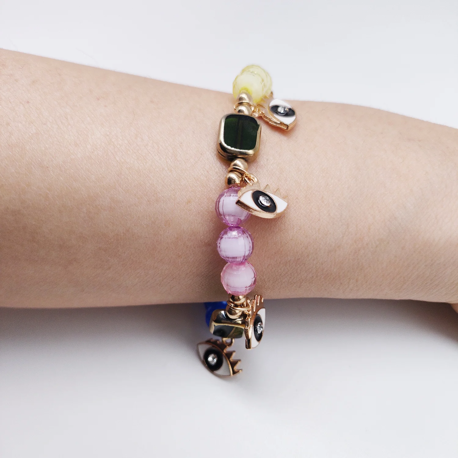 Bling Colorful Crystal Beaded Bracelets Adjustable Bangle for Women CZ Zirconia Life Tree Evil Eye Sun Charms Gold Jewelry Gifts
Bling Colorful Crystal Beaded Bracelets Adjustable Bangle for Women CZ Zirconia Life Tree Evil Eye Sun Charms Gold Jewelry Gifts