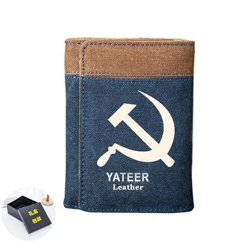 Russian Soviet CCCP USSR Hammer Sickle Canvas Anime Wallet for Student Tri-Fold RFID Blocking Mini Purse Short Money Clip
Russian Soviet CCCP USSR Hammer Sickle Canvas Anime Wallet for Student Tri-Fold RFID Blocking Mini Purse Short Money Clip