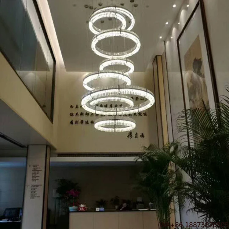 LED Chandelier Modern Design Indoor Decoration Hotel Villa Stairs Custom Crystal Ring Pendant Light
LED Chandelier Modern Design Indoor Decoration Hotel Villa Stairs Custom Crystal Ring Pendant Light