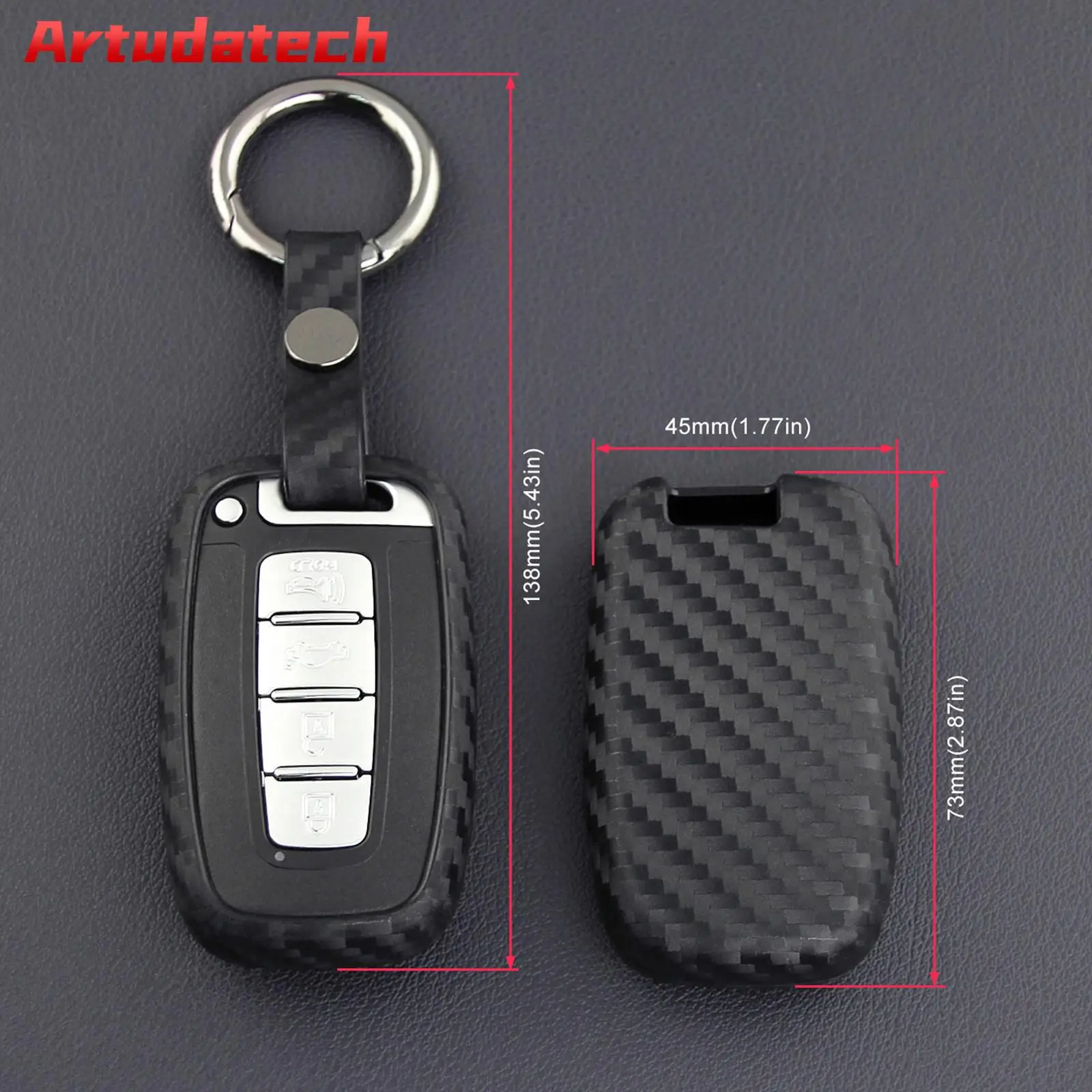 Artudatech Leather Silicone Car Key Case Cover With Buckle For Hyundai Old Smart No Key Included
Artudatech Leather Silicone Car Key Case Cover With Buckle For Hyundai Old Smart No Key Included