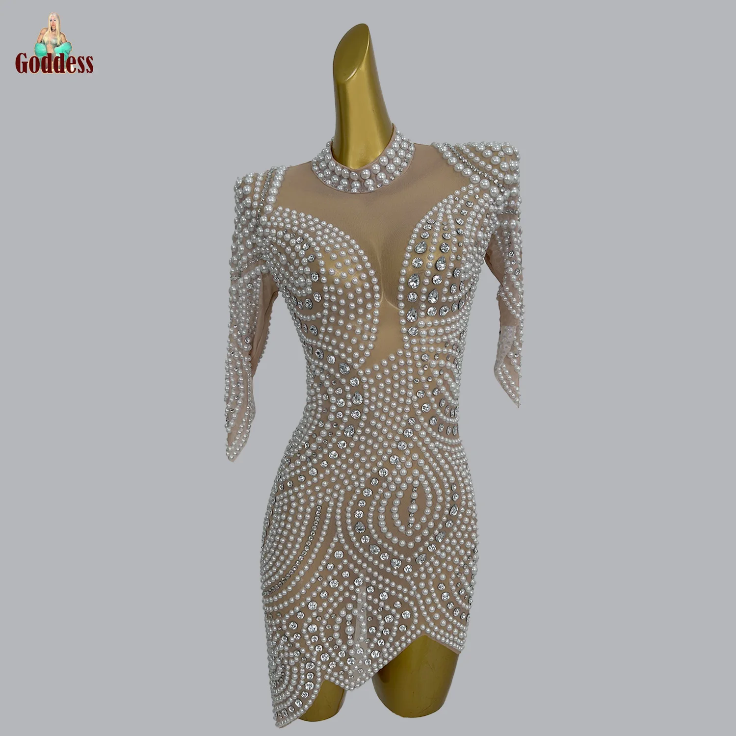 Classic White Pearl High-end Short Dress Girls Birthday Prom Sexy Dinner Wear Club Event Dance Sheer Mesh Mini Chic Dress Luxury
Classic White Pearl High-end Short Dress Girls Birthday Prom Sexy Dinner Wear Club Event Dance Sheer Mesh Mini Chic Dress Luxury
