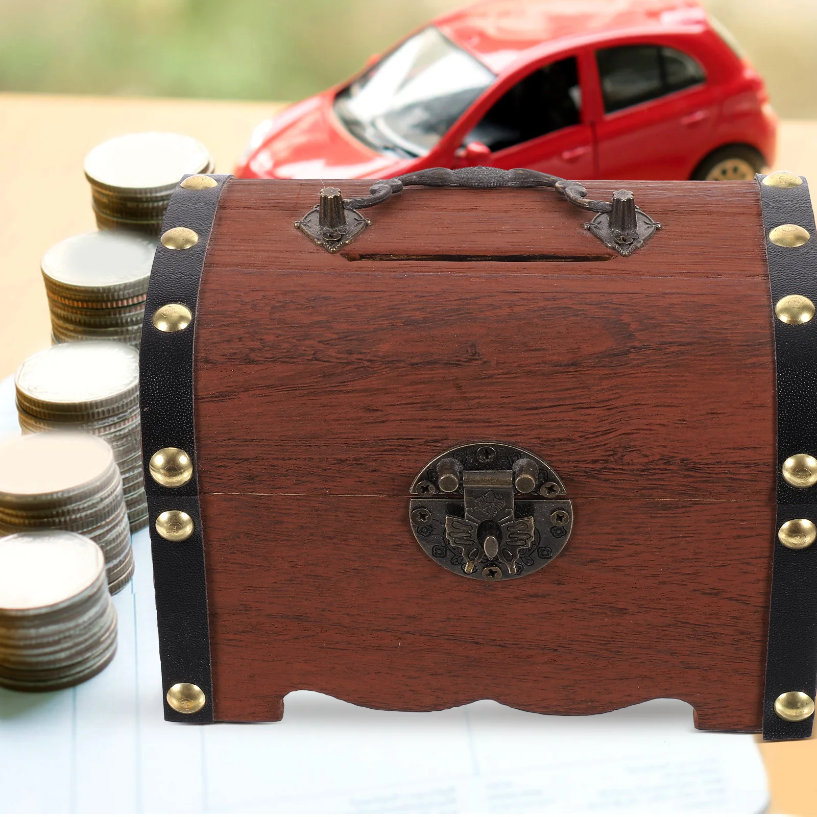 Wooden Vintage Piggy Bank Lockable Money Saving Box Multi-Use Jewelry Storage Desktop Ornament for Kids Adults
Wooden Vintage Piggy Bank Lockable Money Saving Box Multi-Use Jewelry Storage Desktop Ornament for Kids Adults