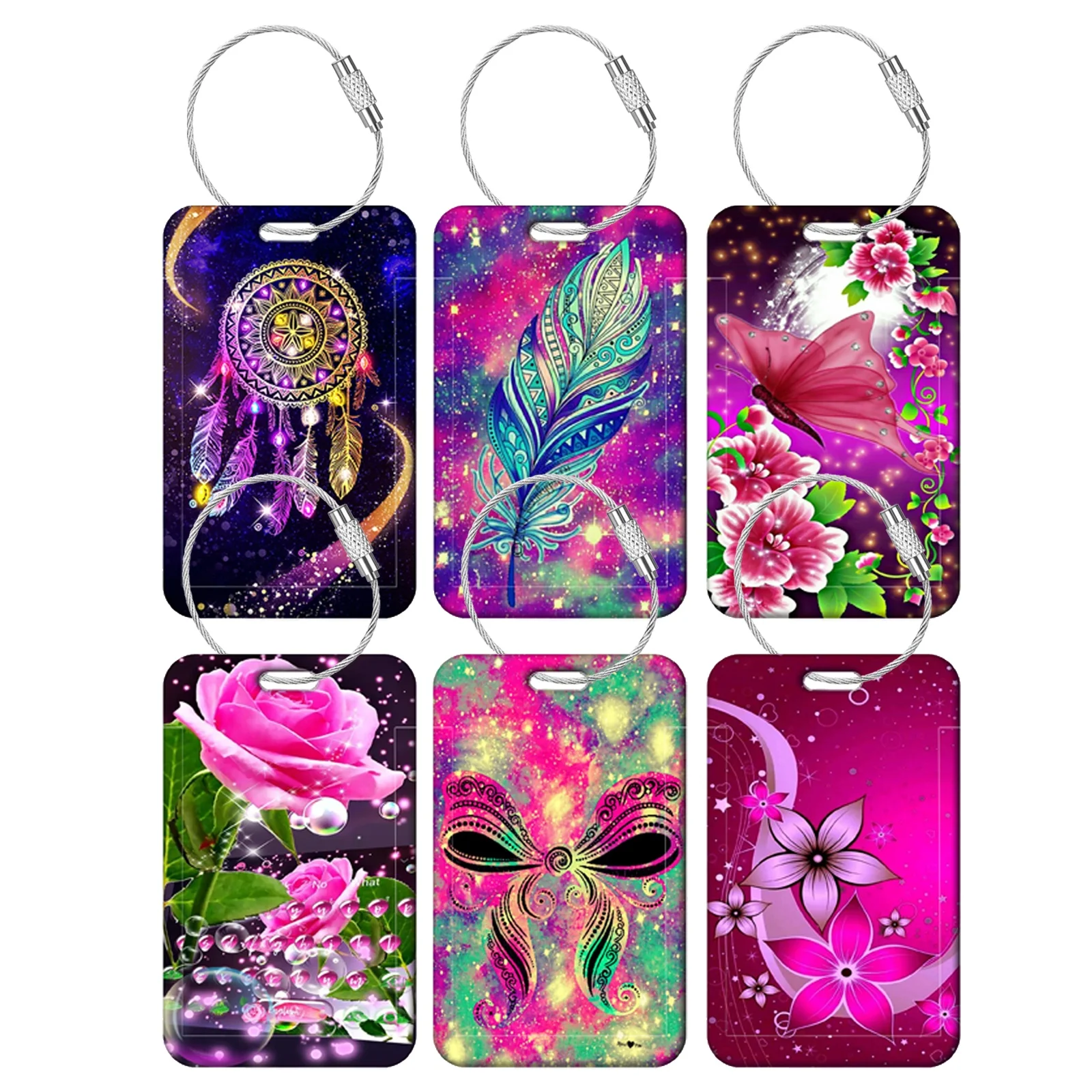 Butterfly Feather Style Luggage Tag for Suitcases Flower Travel ID Baggage Tag for Women Backpacks Address Holder Accessories
Butterfly Feather Style Luggage Tag for Suitcases Flower Travel ID Baggage Tag for Women Backpacks Address Holder Accessories