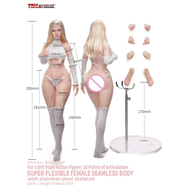 Pre-sale TBL SR-BD01&02 1/6 Toys Seamless Body with Golden Grey Hair 12'' Female Action Figure Pale Body with 28 Joints Body
Pre-sale TBL SR-BD01&02 1/6 Toys Seamless Body with Golden Grey Hair 12'' Female Action Figure Pale Body with 28 Joints Body