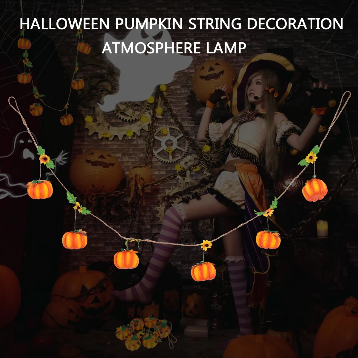 1 set Foam Pumpkin Ornament Decoration Model Simulation Lamp Halloween Creative Light String Festival Lighting Bright Color
1 set Foam Pumpkin Ornament Decoration Model Simulation Lamp Halloween Creative Light String Festival Lighting Bright Color