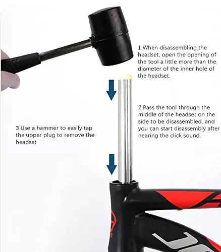 Stainless Steel Bike Headset Cup Extractor Tool For 1-1/8, 1-1/4, And 1-1/2 Fork Steerer Tubes Repair
Stainless Steel Bike Headset Cup Extractor Tool For 1-1/8, 1-1/4, And 1-1/2 Fork Steerer Tubes Repair