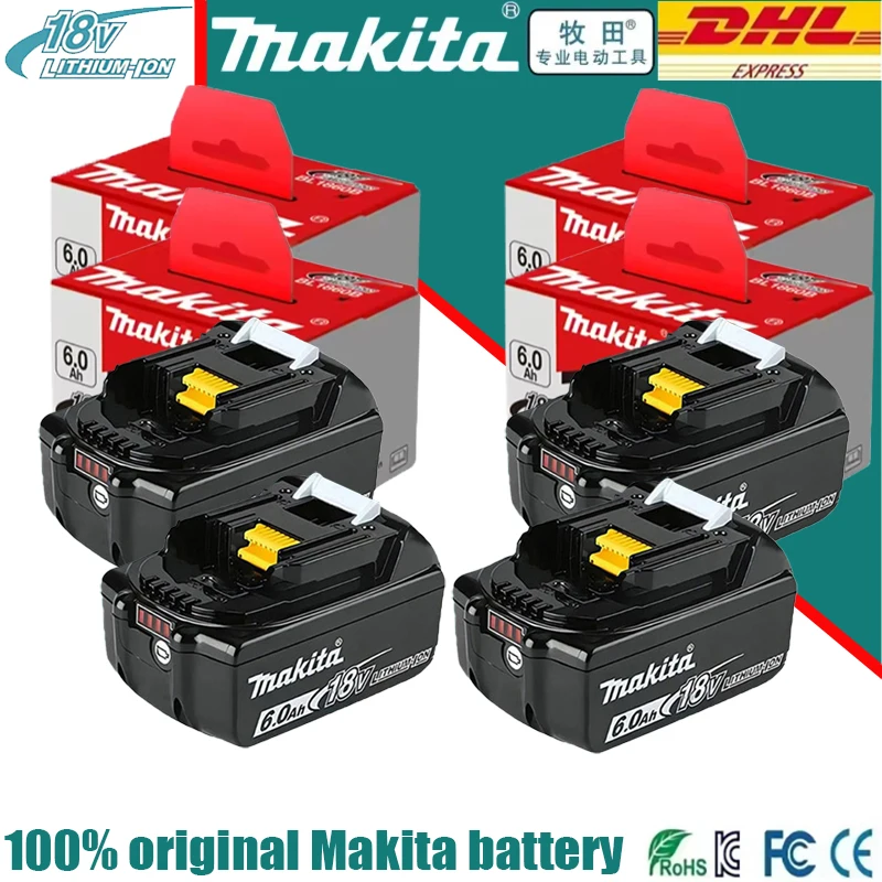 100% Original Makita 18V 6Ah Battery for Makita BL1830B BL1850B BL1850 BL1840 BL1860 BL1815 Replacement Lithium Battery
100% Original Makita 18V 6Ah Battery for Makita BL1830B BL1850B BL1850 BL1840 BL1860 BL1815 Replacement Lithium Battery