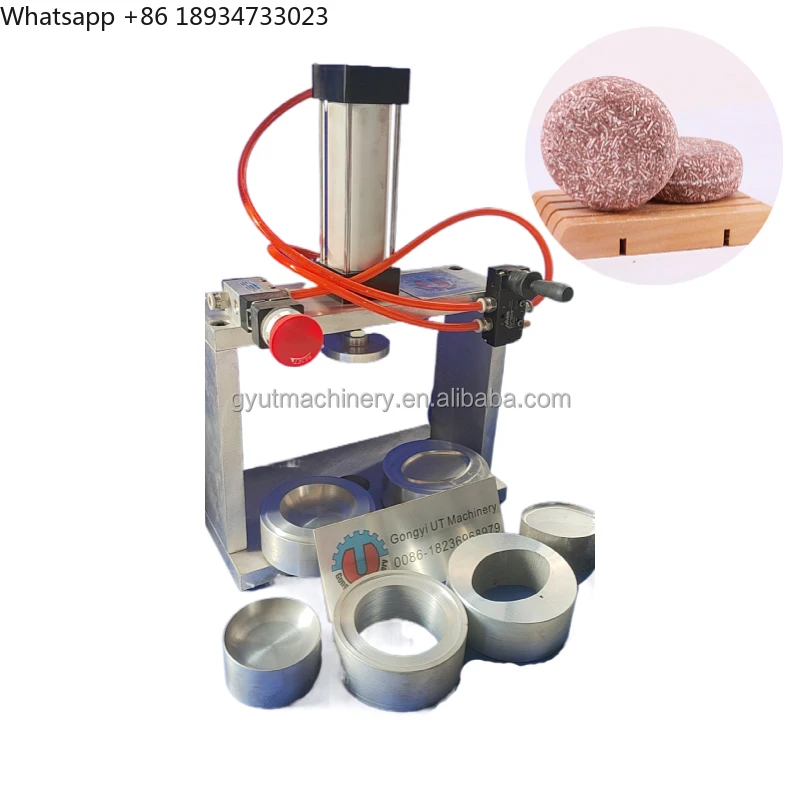 Manual Pneumatic Mini Fizzy Bath Bubble Ball Press Compression Making Machine Bath Salt Ball Machine with Free Mold