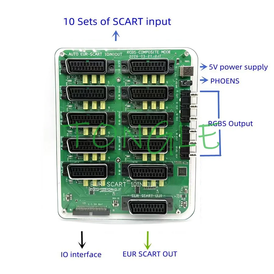 Automatic Switcher, 10 in 1 out, SCART, EUR, 2 Way Out, 1 * SCART European Output, 1 RGBS RCA Output, New
Automatic Switcher, 10 in 1 out, SCART, EUR, 2 Way Out, 1 * SCART European Output, 1 RGBS RCA Output, New