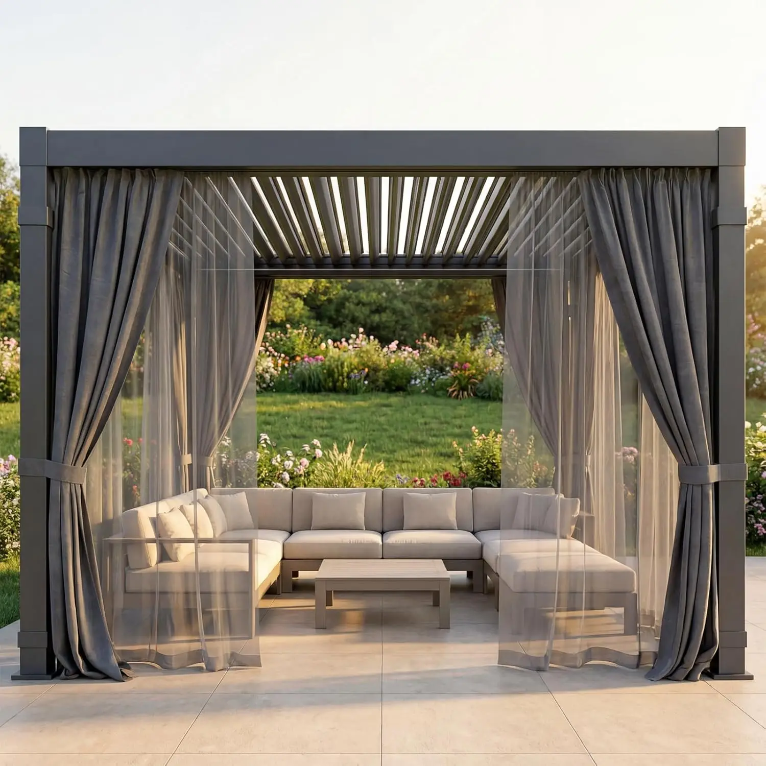 Pergola 10x12FT, Outdoor Aluminum Pergola with Roof, Weather Resistant Pergola Shade, Custom
Pergola 10x12FT, Outdoor Aluminum Pergola with Roof, Weather Resistant Pergola Shade, Custom