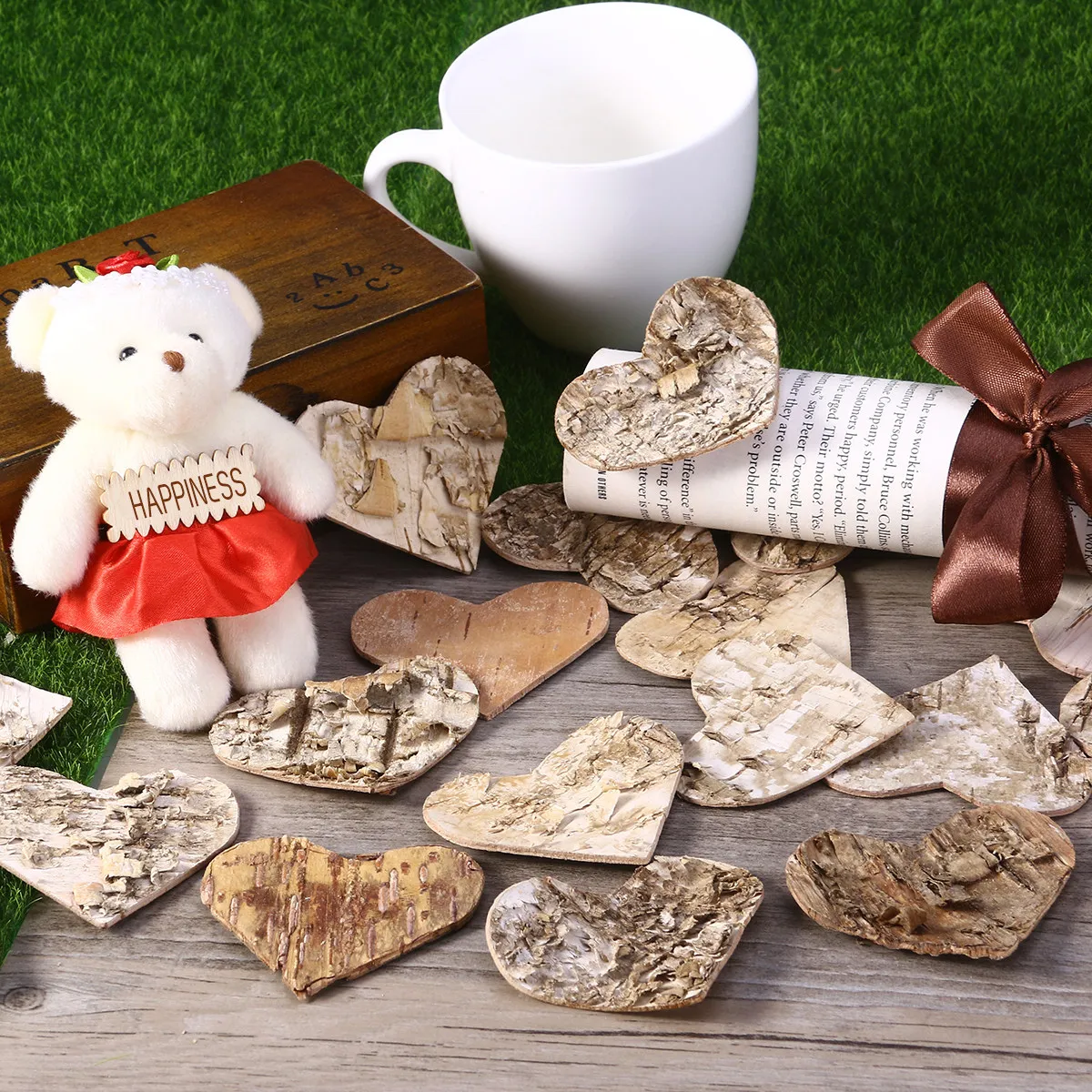 100Pcs Heart Shape Wood Slices Natural Birch Bark DIY Craft Supplies for Home Decor Wedding Ornaments Hand Painting Coasters
100Pcs Heart Shape Wood Slices Natural Birch Bark DIY Craft Supplies for Home Decor Wedding Ornaments Hand Painting Coasters