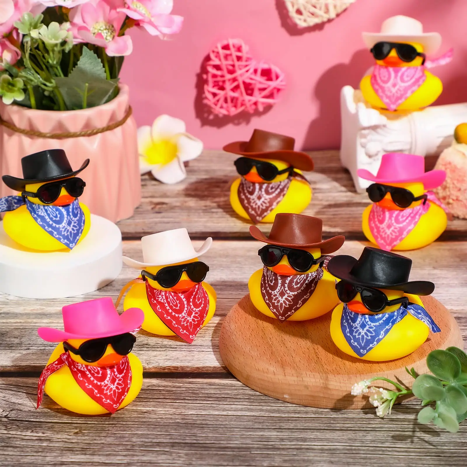 6/12/24 pcs Cowboy Rubber Duck Bulk Mini Yellow Duckies Tiny Ducks Bathtub Toy with Cowboy Hat Paisley Bandanas Sunglasses for B 6/12/24 pcs Cowboy Rubber Duck Bulk Mini Yellow Duckies Tiny Ducks Bathtub Toy with Cowboy Hat Paisley Bandanas Sunglasses for B