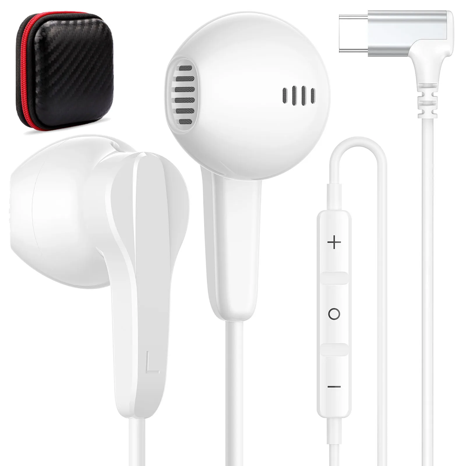 90° Right Angle USB C Wired Headphones for iPhone 17 16 15 Type C Earphones with Mic Stereo Magnet In Ear Wired Earbuds Samsung
90° Right Angle USB C Wired Headphones for iPhone 17 16 15 Type C Earphones with Mic Stereo Magnet In Ear Wired Earbuds Samsung