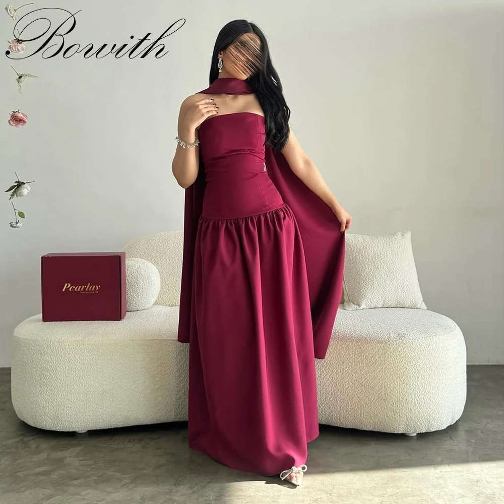 Bowith Formal Evening Dresses Strapless Women Elegant Floor Length Prom Gowns Evening Party Customized Wedding Guest Dress
Bowith Formal Evening Dresses Strapless Women Elegant Floor Length Prom Gowns Evening Party Customized Wedding Guest Dress