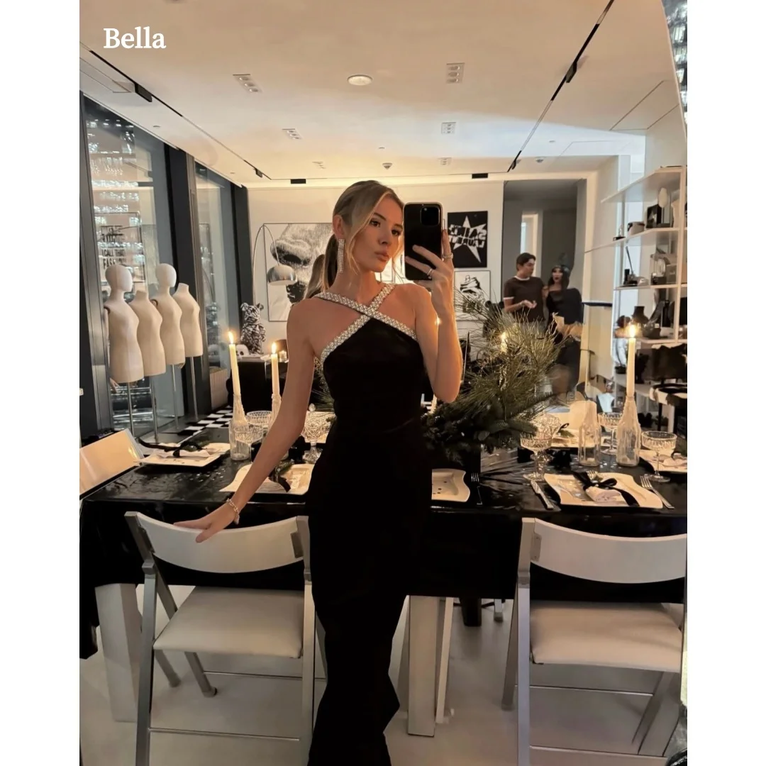 Bella Customized Black Satin Crisscross Prom Dress Party Dresses robes de soirée with Rhinestone Trim for Women Formal Evening
Bella Customized Black Satin Crisscross Prom Dress Party Dresses robes de soirée with Rhinestone Trim for Women Formal Evening