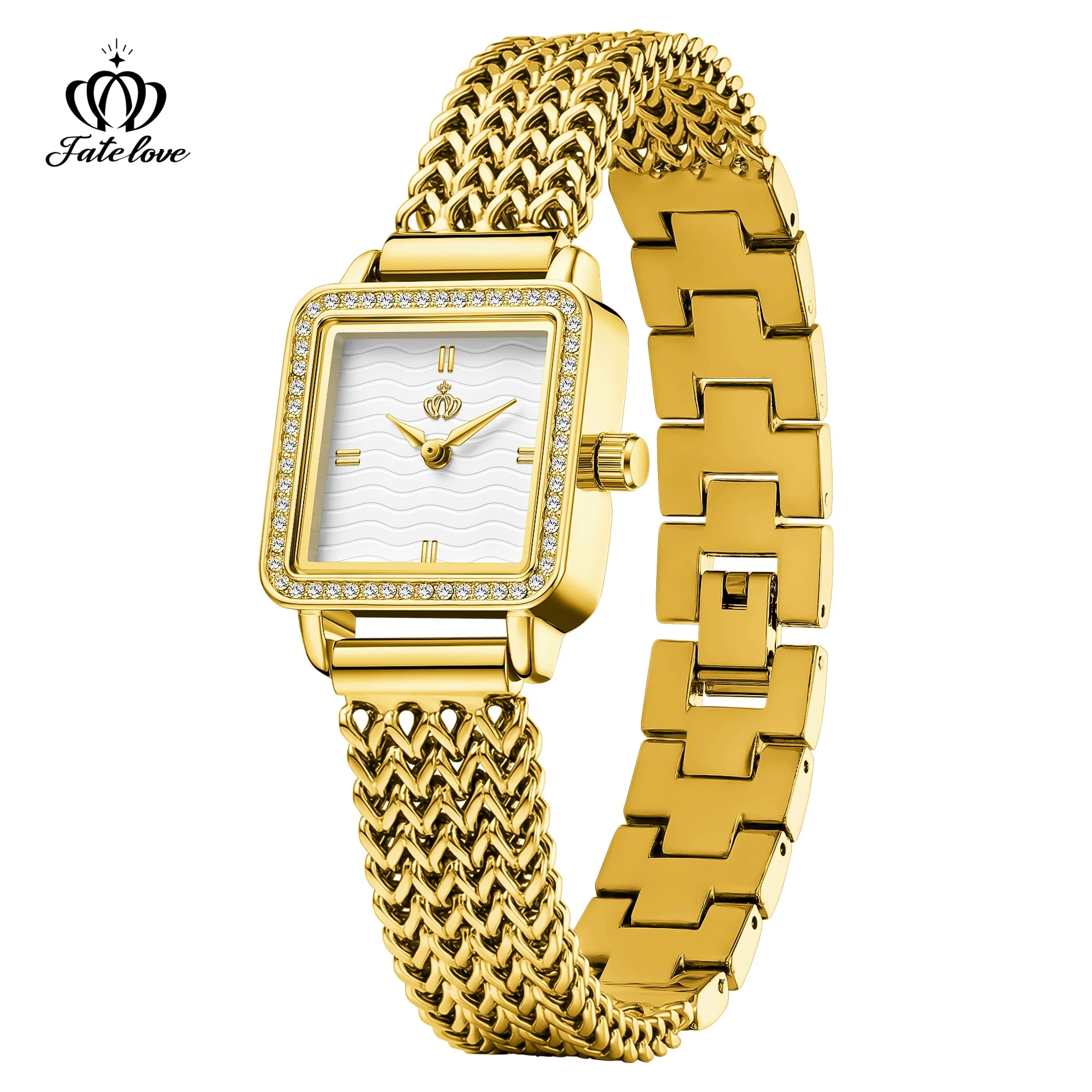 Fatelove 928 Quartz Watches for Women Steel Strap Diamond Bezel Waterproof Woman Watch Fashion Elegant Simple Ladies Wristwatch
Fatelove 928 Quartz Watches for Women Steel Strap Diamond Bezel Waterproof Woman Watch Fashion Elegant Simple Ladies Wristwatch