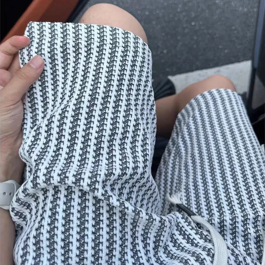 Knitted Nautical Stripe Men's Shorts Casual Loose Fit mid Waist Polyester Fiber Spring Summer Fashion Outerwear Five-Quarter ...
Knitted Nautical Stripe Men's Shorts Casual Loose Fit mid Waist Polyester Fiber Spring Summer Fashion Outerwear Five-Quarter ...