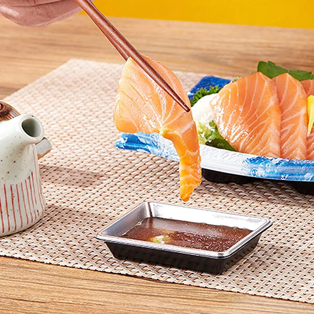 200Pcs Sushi Dipping Plates Disposable Sauce Dishes Set Rectangle Serving Bowls for Sauces Snacks Desserts Appetizers Condiments
200Pcs Sushi Dipping Plates Disposable Sauce Dishes Set Rectangle Serving Bowls for Sauces Snacks Desserts Appetizers Condiments