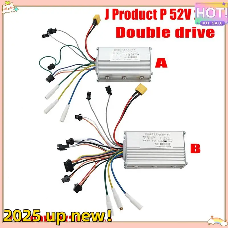Classy-Electric Scooter Dual Drive Controller JP 48V 52V 60V 25A 50A Brushless Controller AB Front Rear Drive Controller Kit
Classy-Electric Scooter Dual Drive Controller JP 48V 52V 60V 25A 50A Brushless Controller AB Front Rear Drive Controller Kit