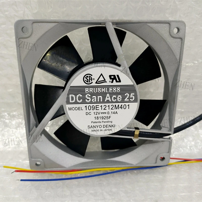 S New 109E1212M401 12025 12V 0.14A 120*25MM 12cm 3-wire cooling fan For Sanyo
S New 109E1212M401 12025 12V 0.14A 120*25MM 12cm 3-wire cooling fan For Sanyo