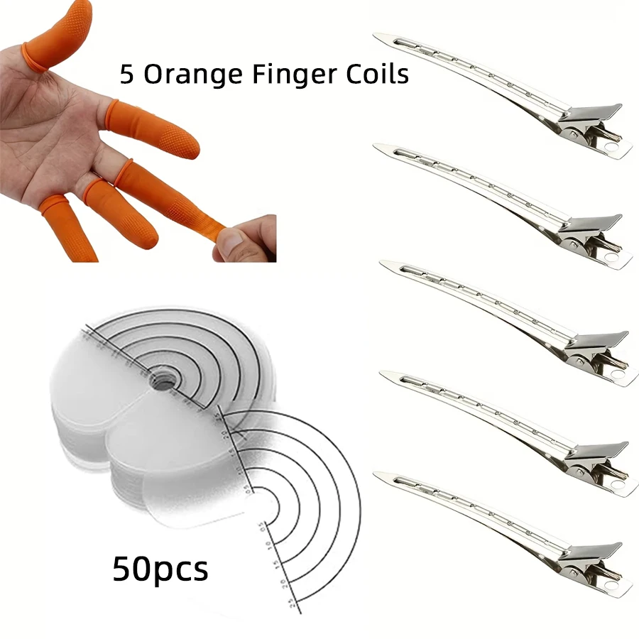 Hair Extension Attachment Kit - 5 Bill Clips 5 Orange Finger Coils 50pcs Scalp Care Volume Boosting System for Extensions
Hair Extension Attachment Kit - 5 Bill Clips 5 Orange Finger Coils 50pcs Scalp Care Volume Boosting System for Extensions