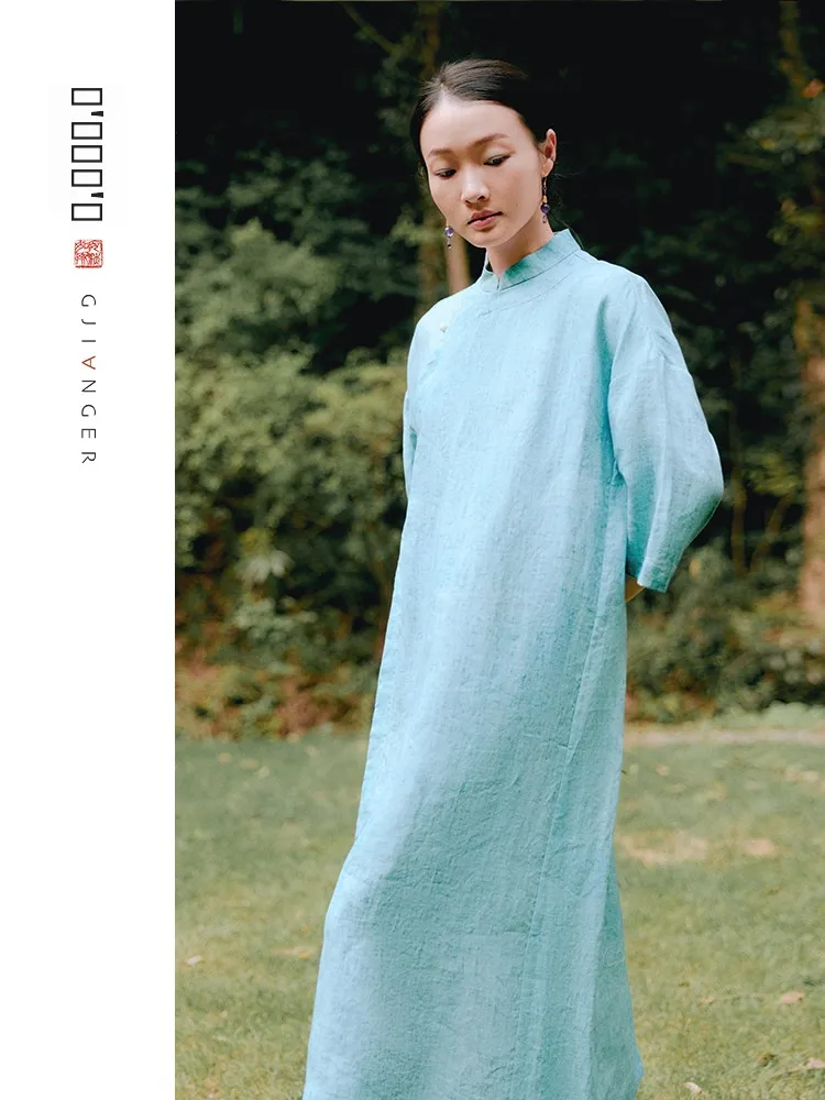 New Chinese Sle Original Women's Dr Summer New Linen Retro Dr 02607B Long Sve Midi Dr Stand Collar
New Chinese Sle Original Women's Dr Summer New Linen Retro Dr 02607B Long Sve Midi Dr Stand Collar