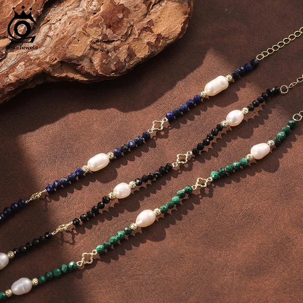 ORSA JEWELS Natural Malachite Black Tourmaline Lapis Lazuli Stone S925 Silver 3MM Beaded Gemstone Bracelet Fine Jewelry MPB18
ORSA JEWELS Natural Malachite Black Tourmaline Lapis Lazuli Stone S925 Silver 3MM Beaded Gemstone Bracelet Fine Jewelry MPB18