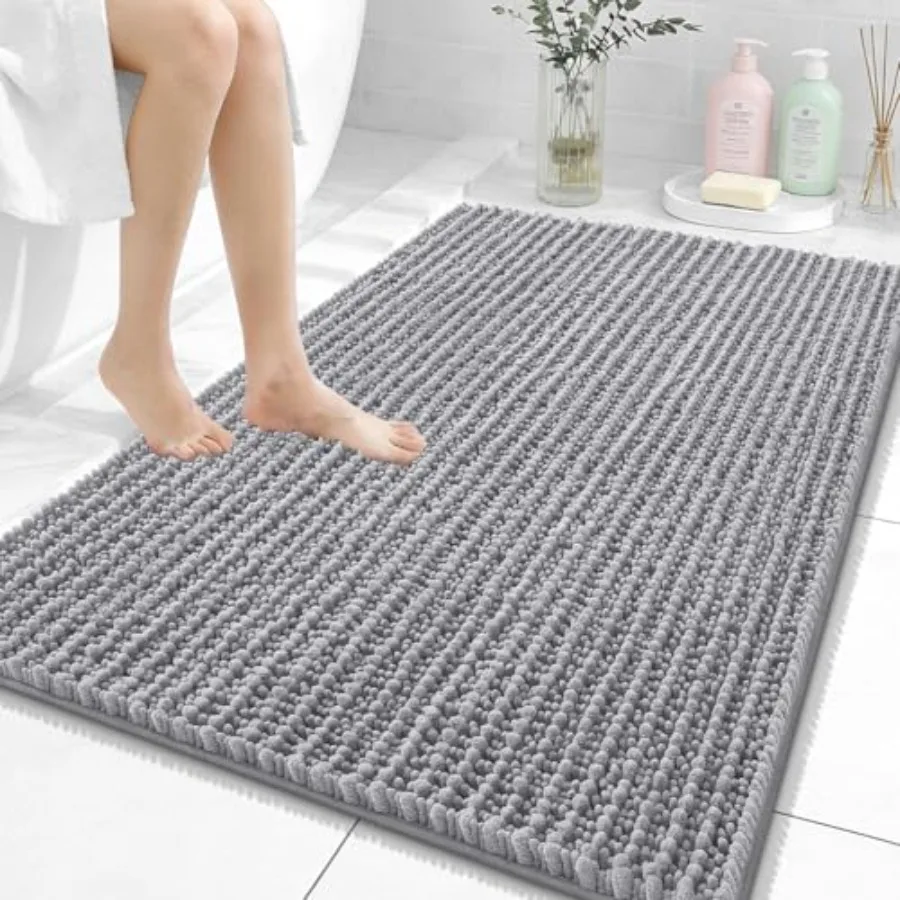 Bathroom Rug Mat 40x32 Thick Soft and Absorbent Chenille Bath Mat Non-Slip Rubber Backing Machine Washable Quick Dry Bath Rugs
Bathroom Rug Mat 40x32 Thick Soft and Absorbent Chenille Bath Mat Non-Slip Rubber Backing Machine Washable Quick Dry Bath Rugs