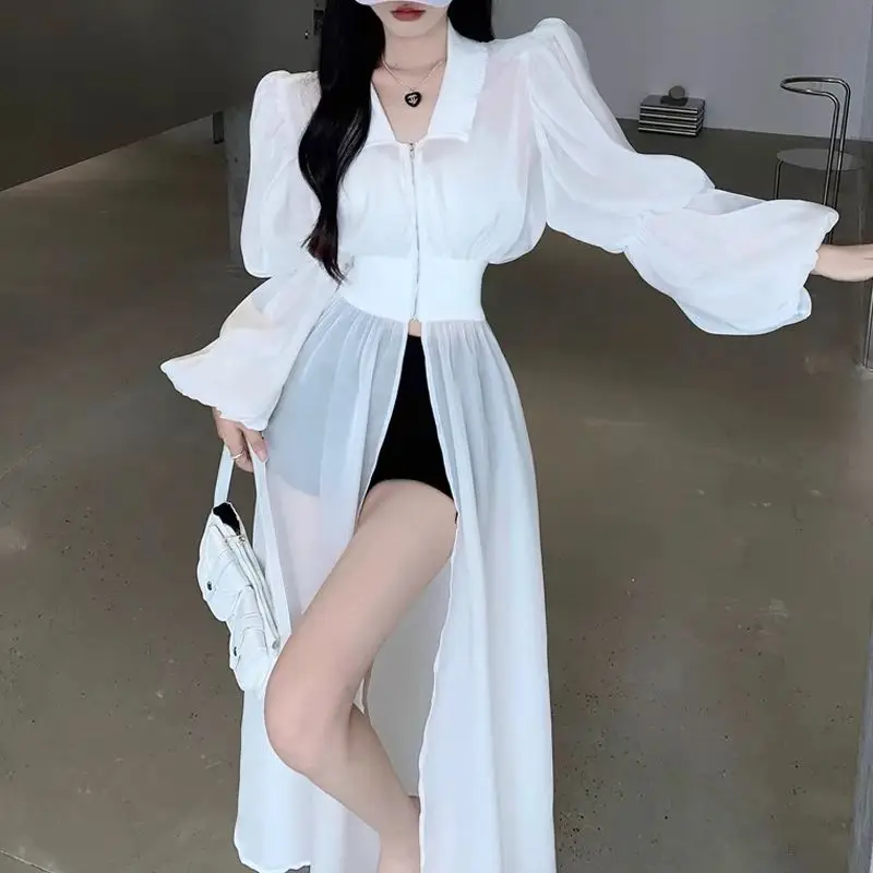 Fairy Windbreaker Jacket 26 New Summer Design Sense of Flesh-covering Puff Sleeve Cardigan Elegant Long Sun Protection Shirt
Fairy Windbreaker Jacket 26 New Summer Design Sense of Flesh-covering Puff Sleeve Cardigan Elegant Long Sun Protection Shirt