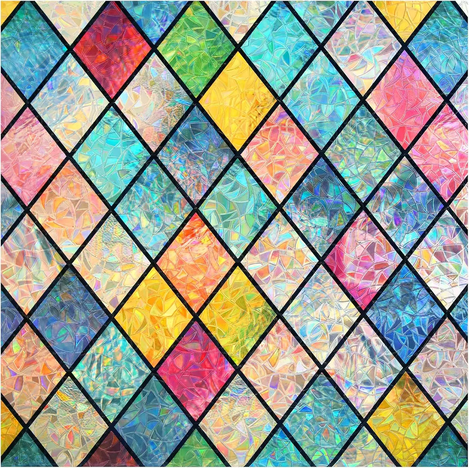 Rainbow Window Privacy Film, Static Cling Sun Blocking Decals, 3D Colorful Lattice Stickers, Non-Adhesive 35.4" x 157.4"
Rainbow Window Privacy Film, Static Cling Sun Blocking Decals, 3D Colorful Lattice Stickers, Non-Adhesive 35.4" x 157.4"