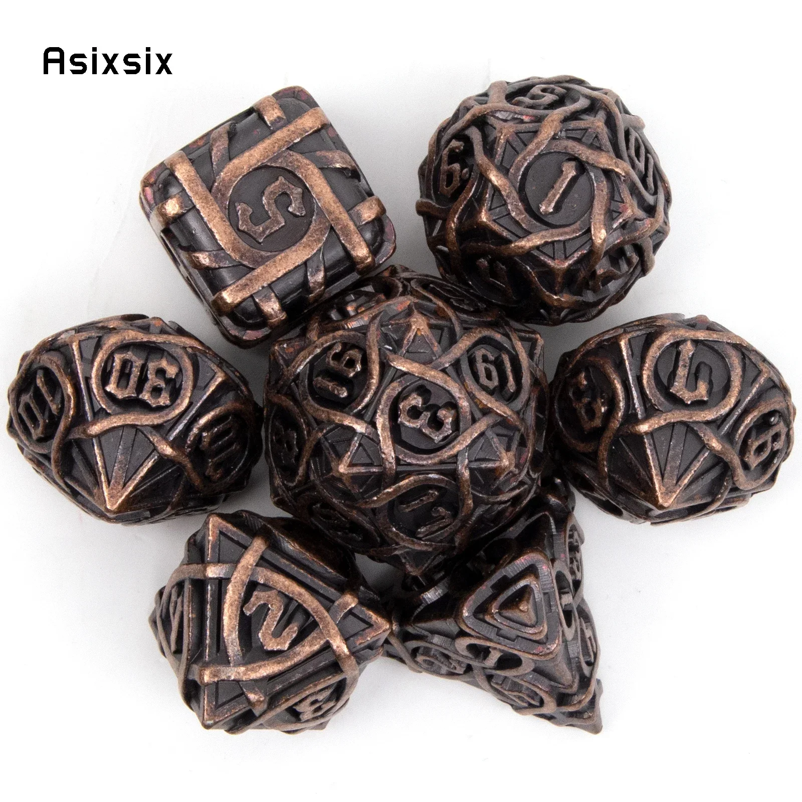 7 Pcs Copper Stripe Metal DicePerfect For Rpgs, Board Games, And Card Games.Dice For Games, Dnd Dice Set
7 Pcs Copper Stripe Metal DicePerfect For Rpgs, Board Games, And Card Games.Dice For Games, Dnd Dice Set