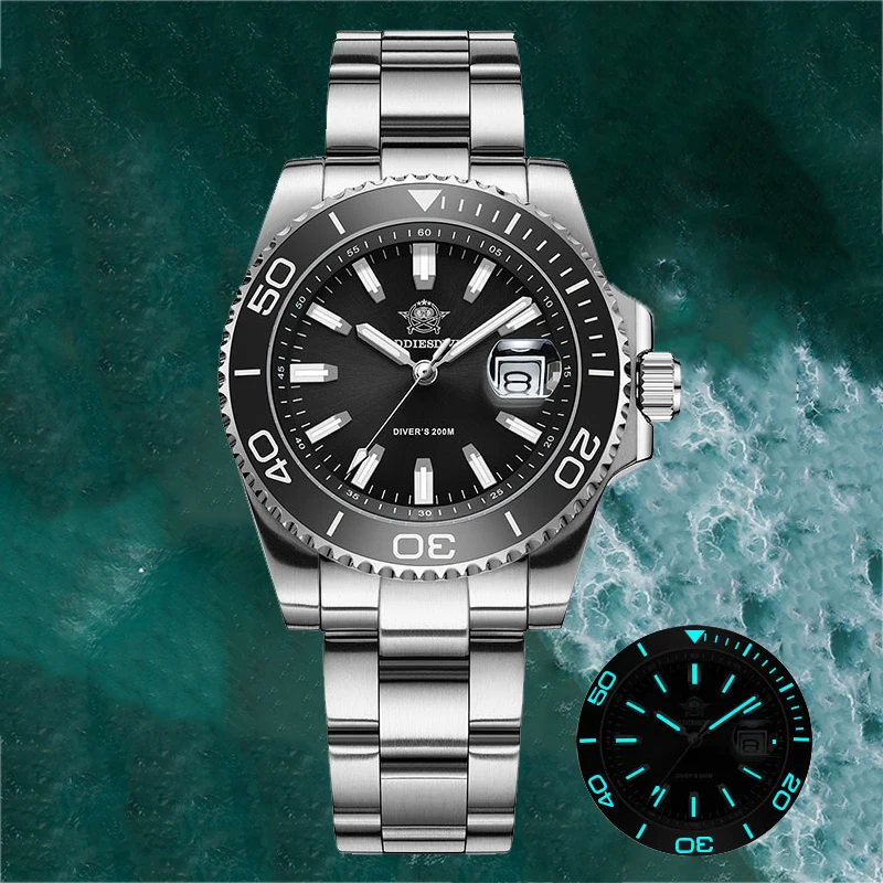 ADDIESDIVE New Diving Watch Men Luminous Cerammic Bezel 316L Stainless Steel 200m Waterproof AR Coated 41mm Quartz Wristwatch
ADDIESDIVE New Diving Watch Men Luminous Cerammic Bezel 316L Stainless Steel 200m Waterproof AR Coated 41mm Quartz Wristwatch