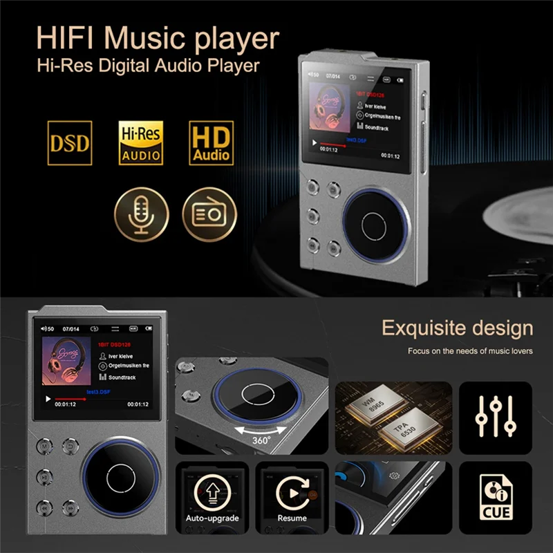 A25R-MP3 Player Lossless DSD High Definition Portable Hi-Fi Digital Audio Music Player With 16GB Lossless Music
A25R-MP3 Player Lossless DSD High Definition Portable Hi-Fi Digital Audio Music Player With 16GB Lossless Music