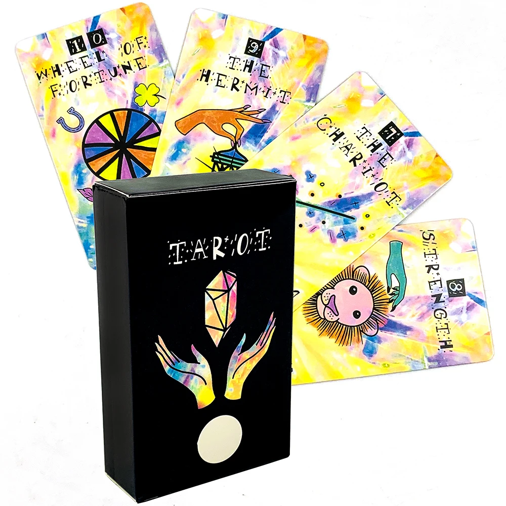 New Tarot Cards A 78 Oracle Deck English Version Fate Divination Board Game, Perfect For Casual Entertainment Party Games
New Tarot Cards A 78 Oracle Deck English Version Fate Divination Board Game, Perfect For Casual Entertainment Party Games