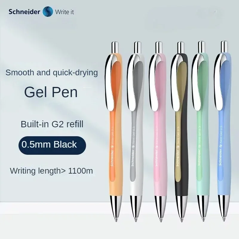 Schneider Black 0.5mm Gel Pen Quick-drying Pen Writing Smooth Signature Pen Replaceable G2 Pen Refill Stationery School Supplies
Schneider Black 0.5mm Gel Pen Quick-drying Pen Writing Smooth Signature Pen Replaceable G2 Pen Refill Stationery School Supplies