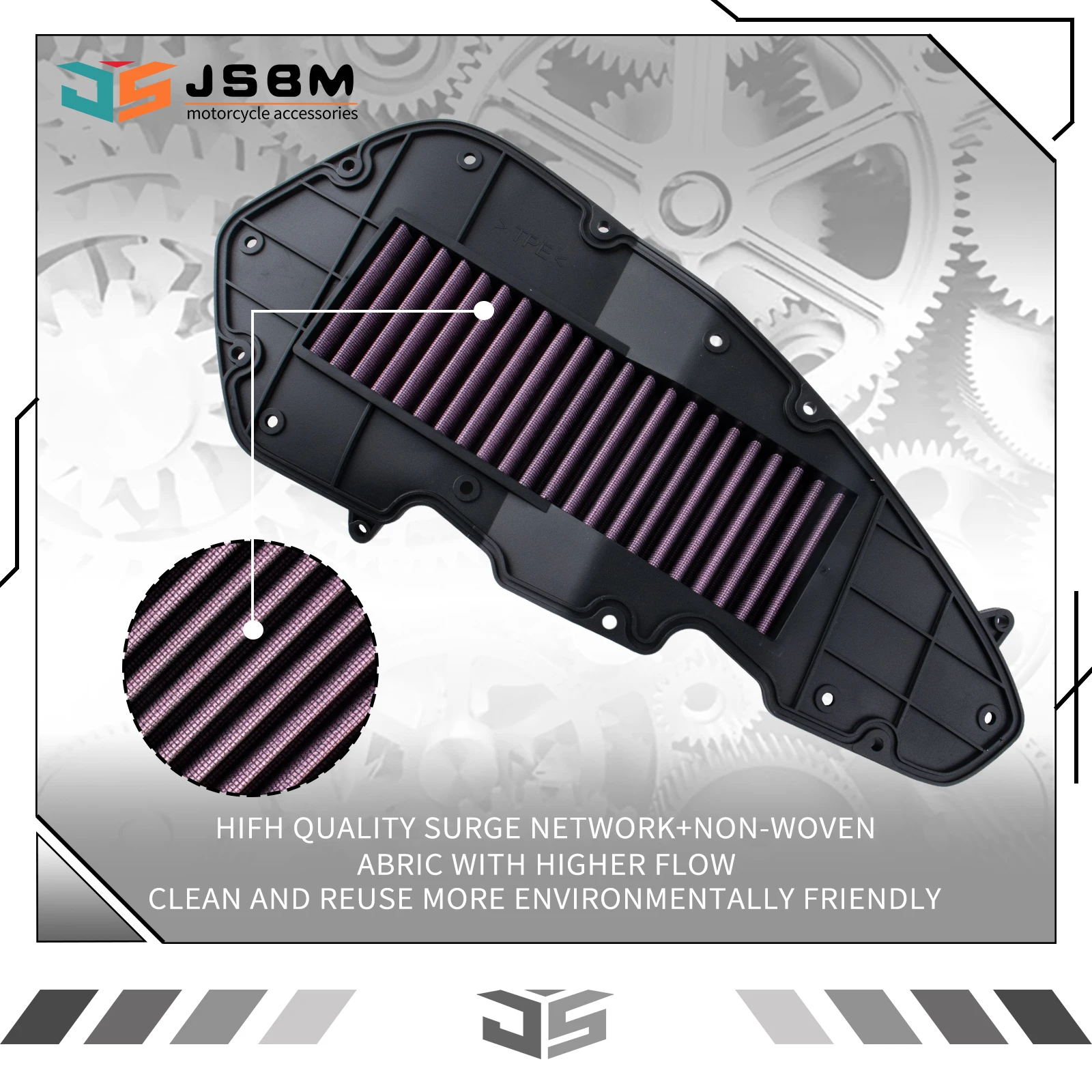 JSBM Motorcycle Accessories Eninge Intake High Flow Air Filter For Daelim S3 125 1721B-SAB-0010 Zongshen RT3 Ruitu ZS250T-3
JSBM Motorcycle Accessories Eninge Intake High Flow Air Filter For Daelim S3 125 1721B-SAB-0010 Zongshen RT3 Ruitu ZS250T-3