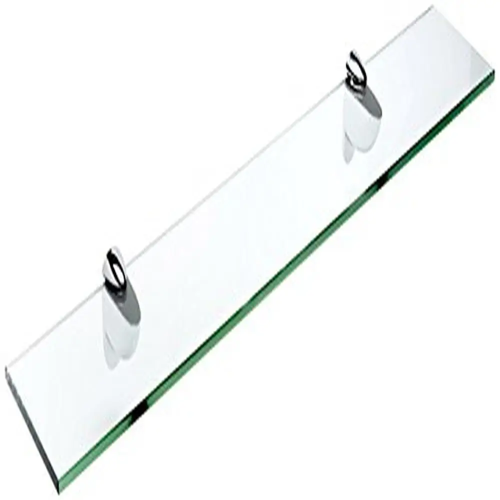 Modern Clear Tempered Glass Floating Shelf Chrome Durable 60lbs Capacity Easy Assembly Wall Mount 6x33 Touch Corners Flat
Modern Clear Tempered Glass Floating Shelf Chrome Durable 60lbs Capacity Easy Assembly Wall Mount 6x33 Touch Corners Flat