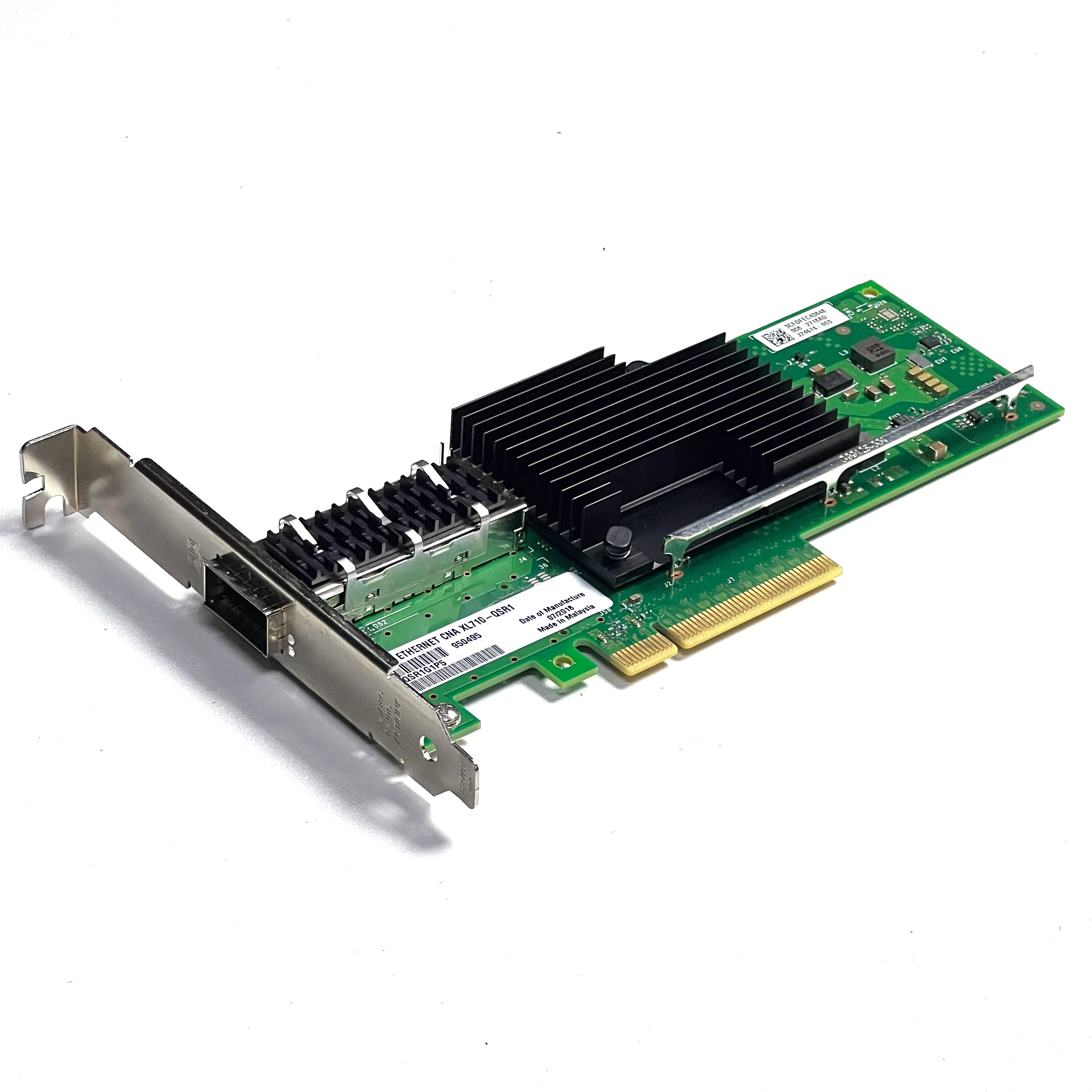 XL710QSR1 Single Port XL710-QSR1 40GbE PCI Express 3.0 X8 Ethernet Network Adapter With QSFP+SR XL710QSR1G1P5
XL710QSR1 Single Port XL710-QSR1 40GbE PCI Express 3.0 X8 Ethernet Network Adapter With QSFP+SR XL710QSR1G1P5